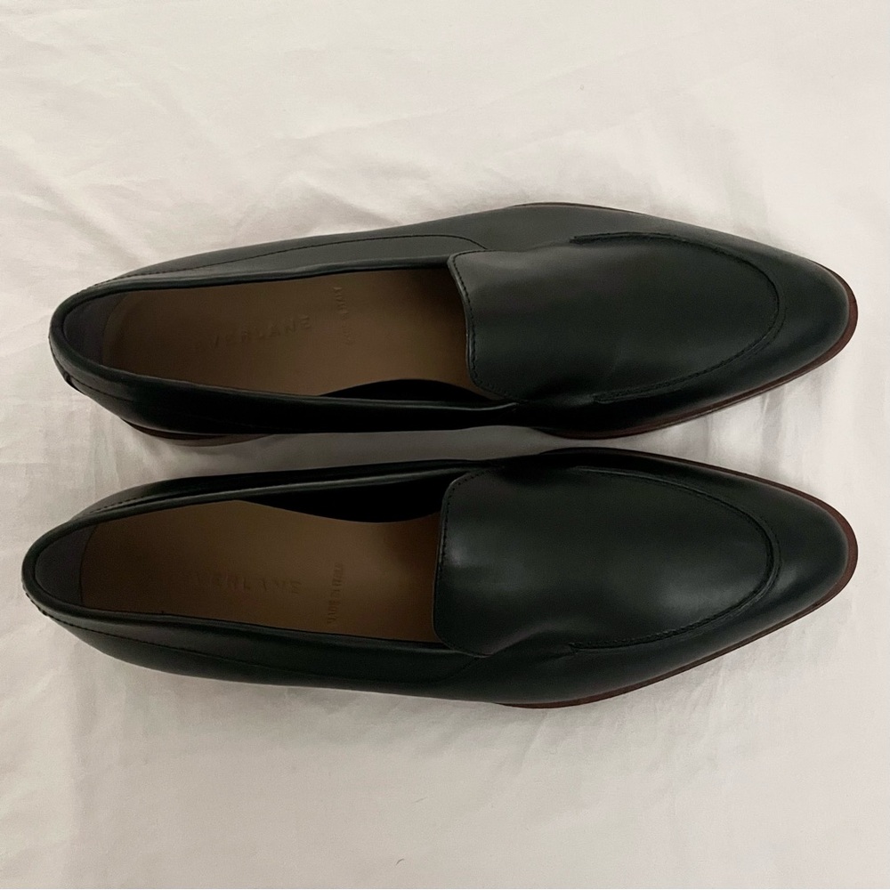 Everlane New Modern Loafer (Leather Slip-on Almond Pointed Toe) in Black, Sz 11